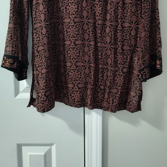 Women's Sequence Silk/Cotton Top - Picture 5 of 8